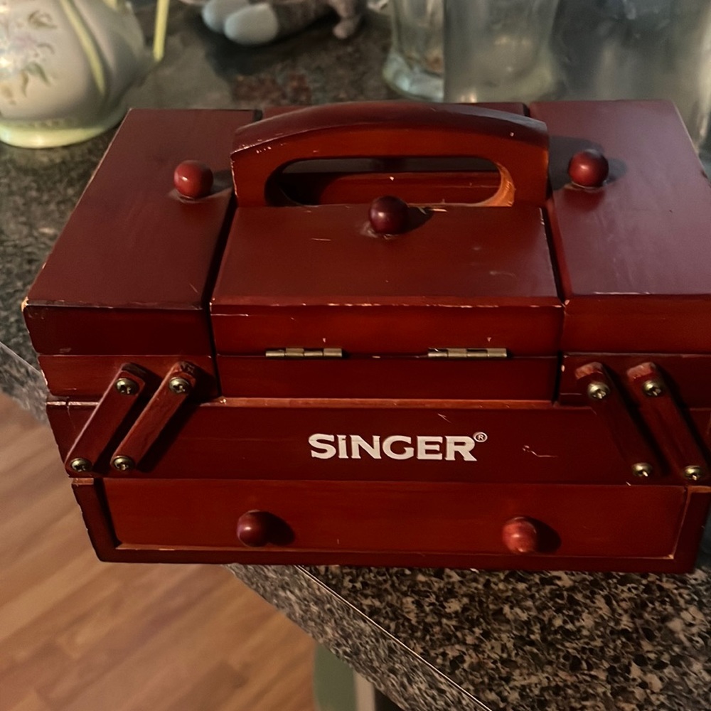 Vintage singer sewing box